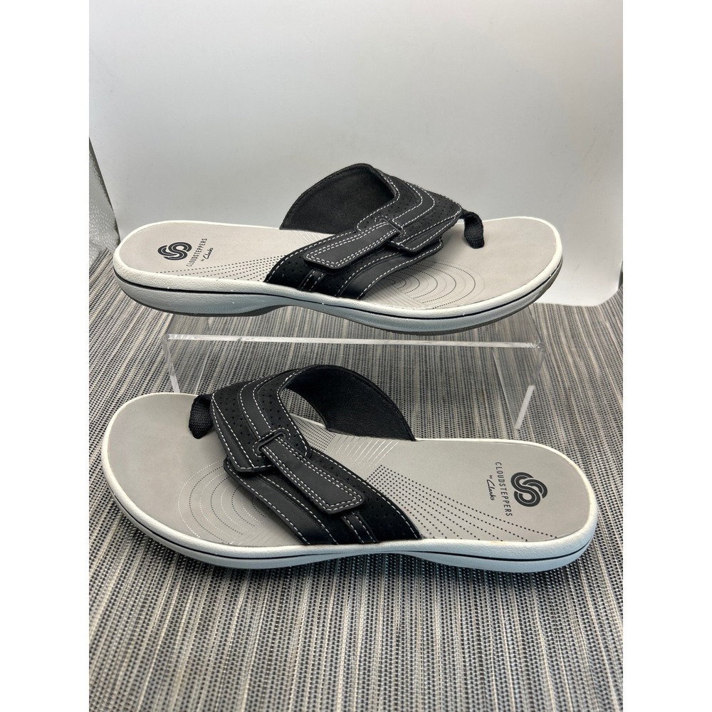 Clarks Cloudsteppers Arla Glison Black Grey Sandals Womens 7 261297264045